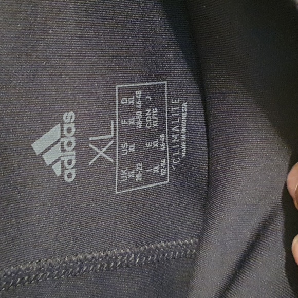 NWOT Adidas 3 Stripes Gray and Black Leggings Sz 1X - Picture 3 of 5